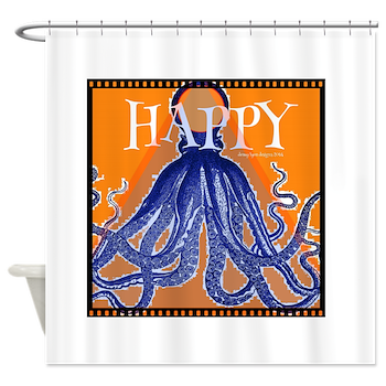 Too Happy Octupus Shower Curtain