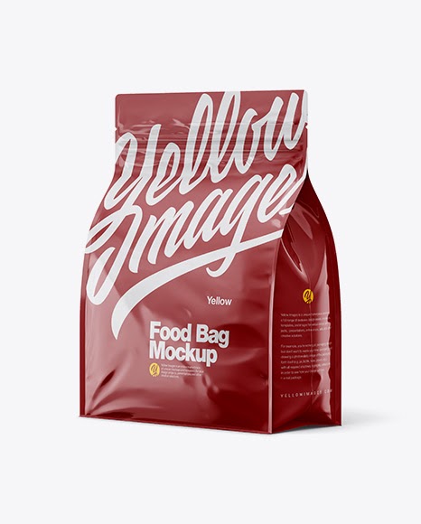 Download Glossy Plastic Food Bag Mockup - Halfside View | Mockup ...