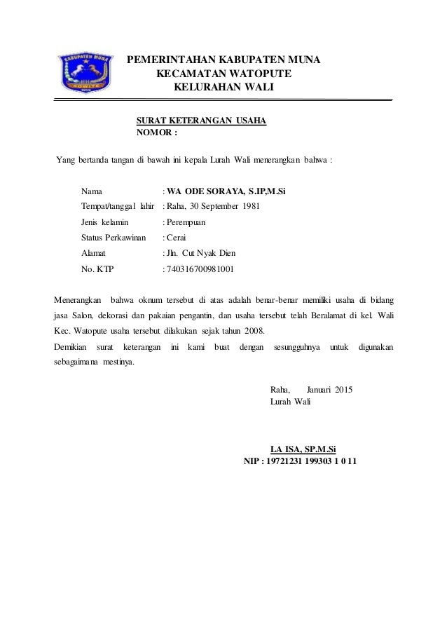 Contoh Surat Pernyataan Lamanya Usaha - Surat Box