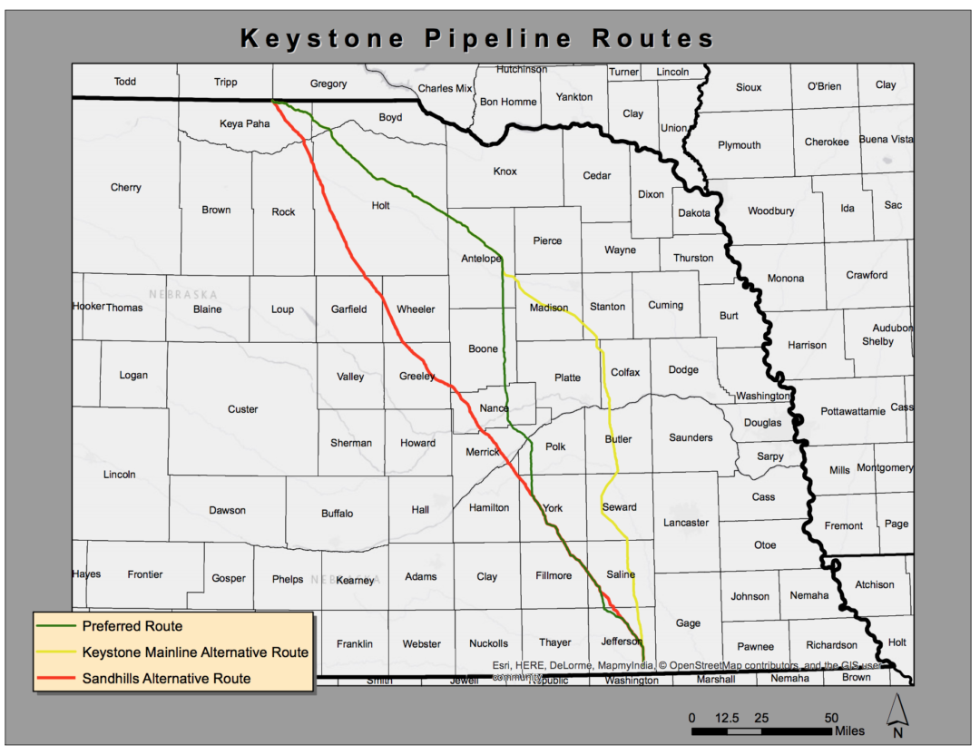 South Dakota Keystone Pipeline Map