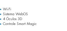 Wi-Fi Sistema WebOS 4 Óculos 3D Controle Smart Magic