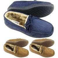 Image of MENS MOCCASINS WARM FAUX SUEDE...