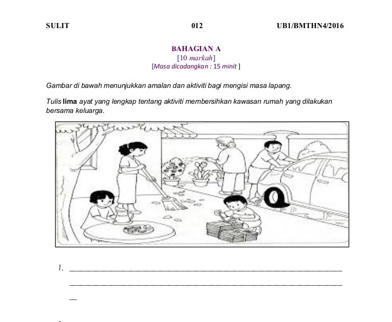 Soalan Bahasa Malaysia Tahun 4 Penulisan - New Sample p