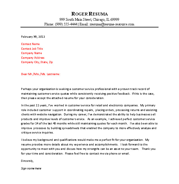 Calvin klein: application letter format