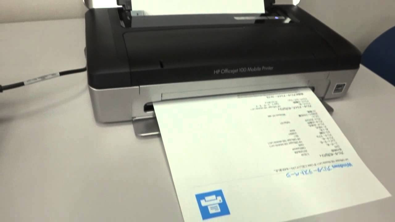 モバイルプリンタ 「HP Officejet 100 Mobile」 USBとBluetoothでの印刷の様子 ...