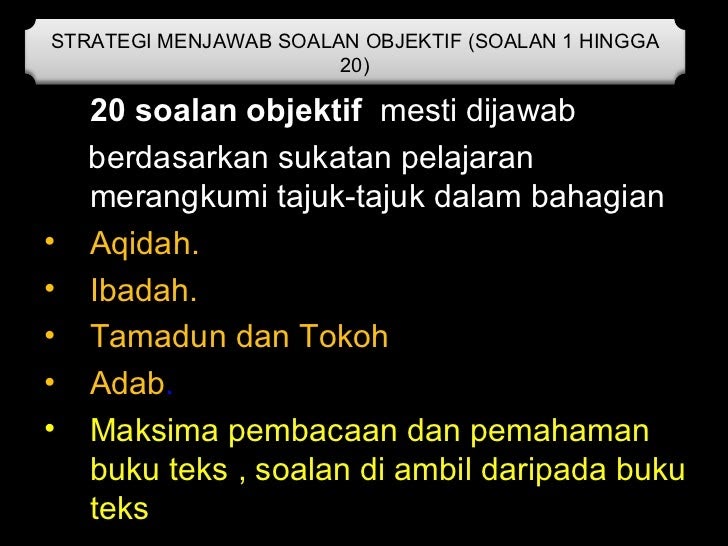 Contoh Soalan Objektif Tamadun Islam Dan Tamadun Asia 