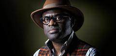 French-Congolese writer Alain Mabanckou poses in Manosque, southeastern France, on September 24, 2016. (Photo by JOEL SAGET / AFP)