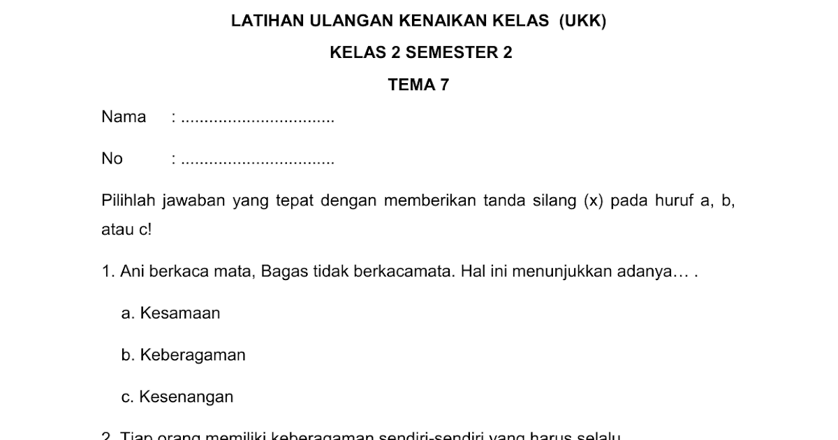 Soal Kelas 7 Fisika Kelas 2 Beserta Jawabannya - Kumpulan Kunci Jawaban Buku