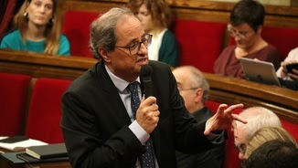 El president de la Generalitat, Quim Torra, intervé en la sessió de control (ACN)