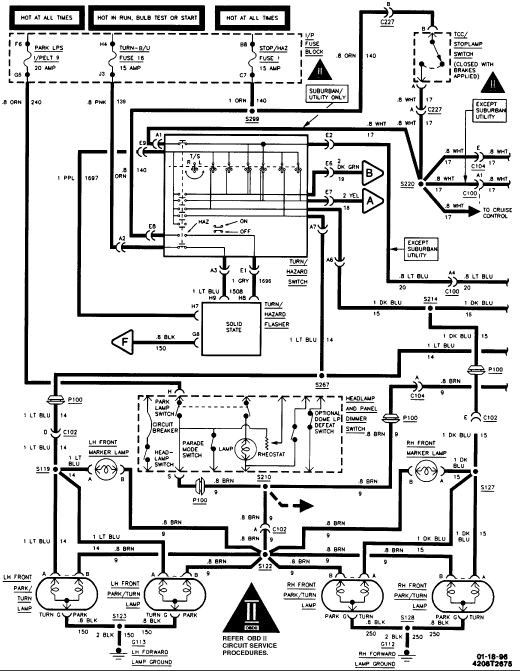 Wiring Schematic For 1996 Chevrolet K1500 Silverado  