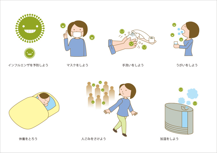 最高のイラスト画像 ベスト風邪 予防 インフルエンザ 予防 イラスト