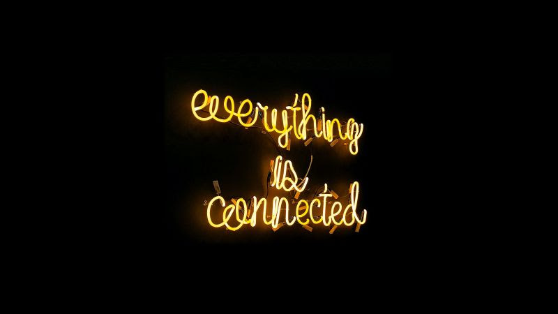 4k wallpapers of yellow for free download. Everything Is Connected Wallpaper 4k Neon Sign Black Background Yellow Black Dark 386