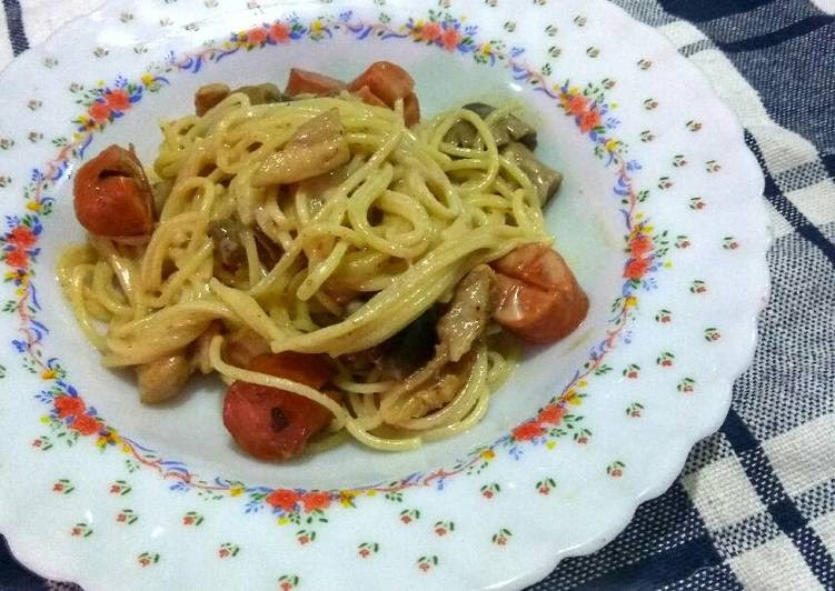 Resep Spaghetti carbonara sederhana Karya Fatma Rizky- al 