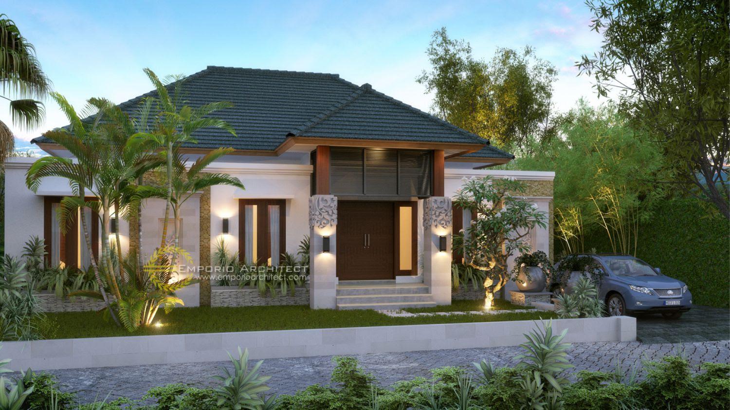  Desain  Rumah Villa  Satu Lantai  Mewah Sobat Interior Rumah