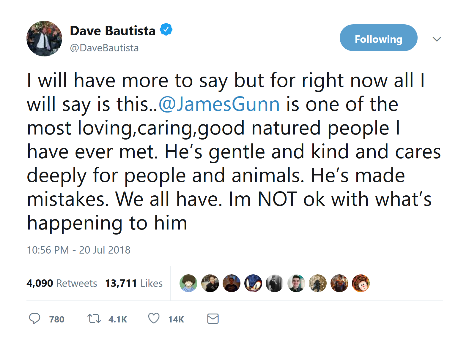 Jun 14, 2021 · james gunn wants guardians of galaxy 3 release date delayed by 2 months; Dave Bautista Defends James Gunn After Firing From Guardians Of The Galaxy 3