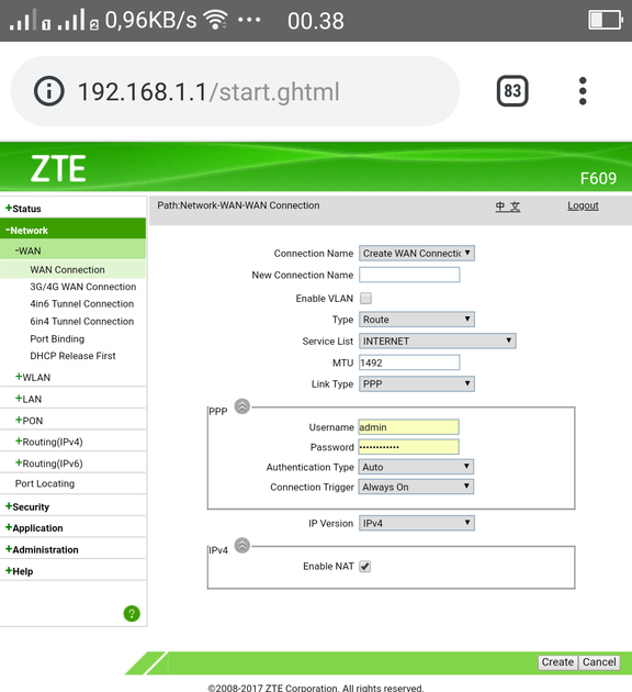 Zte F609 Default Password : Password Zte F609 V2 - Zte ...
