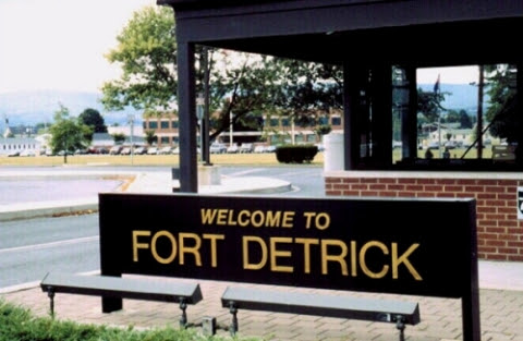 Photo of the entrance to Fort Detrick.