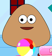 Take him to the bath room and prepare a nice warm bath for him. Playing Baby Pou Bathing My Dress Up Game