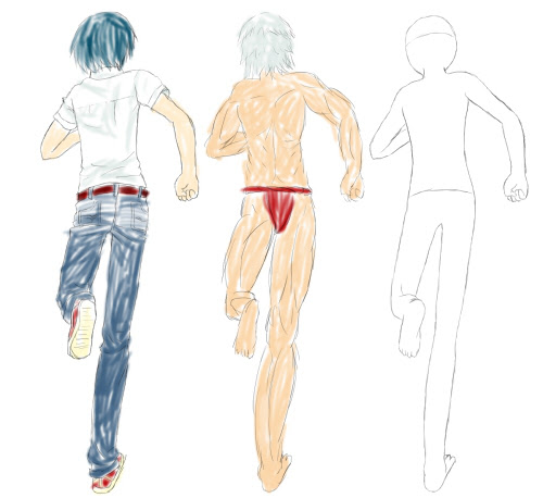 無料イラスト画像 驚くばかりイラスト 後ろ 走る 後ろ姿 イラスト