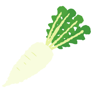 かわいい動物画像 ユニーク大根 イラスト フリー