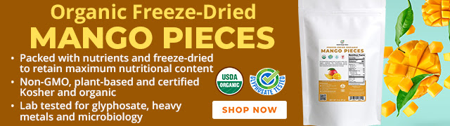 Freeze-Dried Organic Mango Pieces