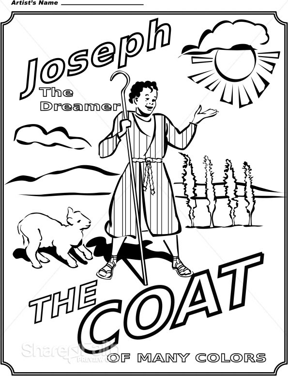Coloring Page For Joseph And Coat Of Many Colors - 277+ Best Free SVG File