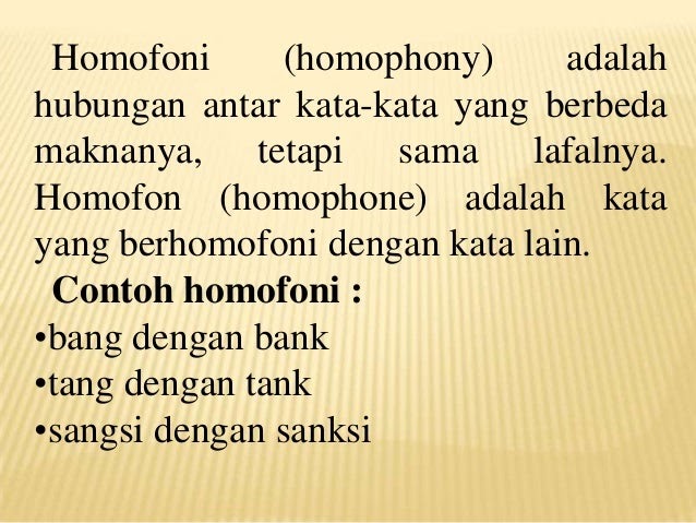 Contoh Kalimat Homonim Yang Homofon - Oliv Asuss