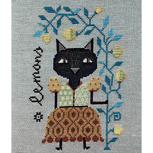 Print this whimsical cat cross stitch chart with instructions, free and without registration. Lemon Cat Cross Stitch Pattern Stitched Modern