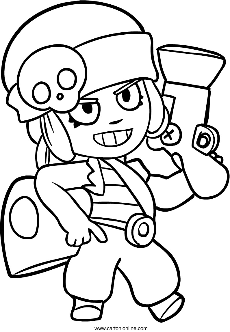 Brawl Stars Coloring Pages Darryl Coloring And Drawing - brawl stars piper disegno