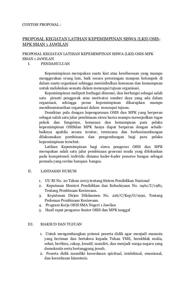 Contoh Proposal Osis - Rommy 7081
