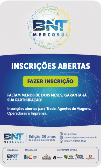 Ações de estruturação do Turismo e de inteligência de mercado