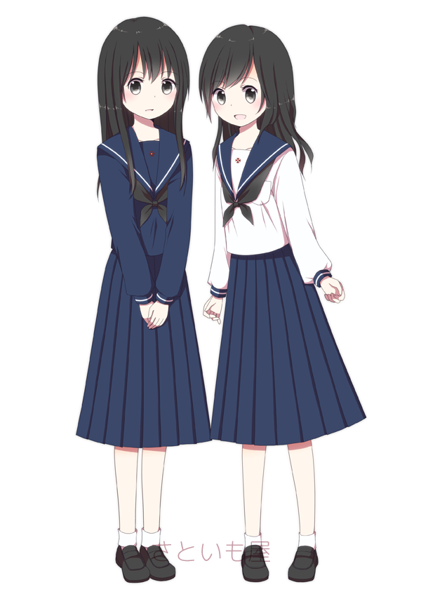 動物画像無料 綺麗なセーラー服 イラスト かわいい