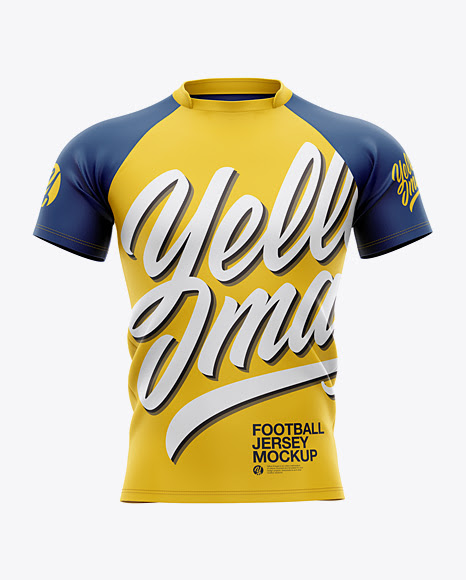 Download Free Men's Football Jersey Mockup - Front View (PSD)