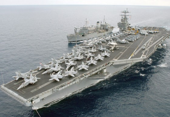 Mỹ sắp triển khai đồng thời hai cụm tác chiến tàu sân bay ở Biển Đông đề phòng bất trắc. Ảnh: internet