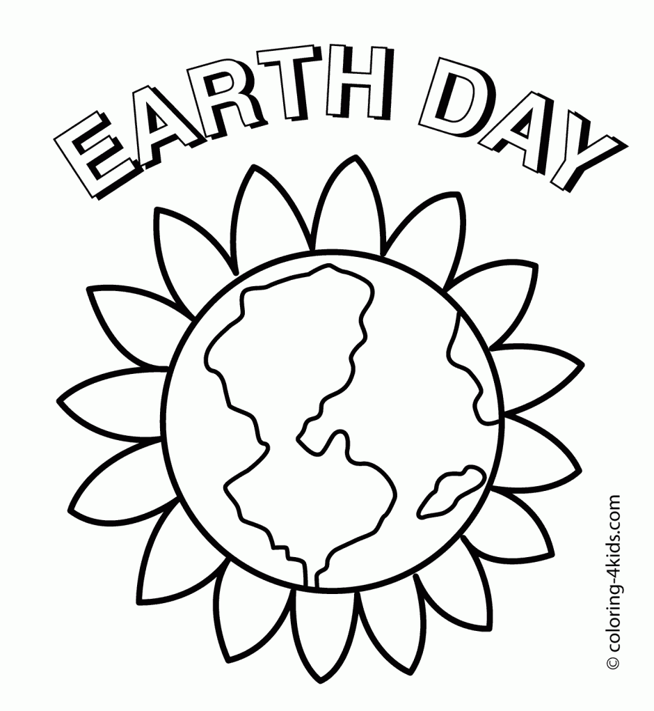 Begin to draw a palm tree emerging from one of the islands. Earth Day Flower Coloring Clipart Panda Free Clipart Images