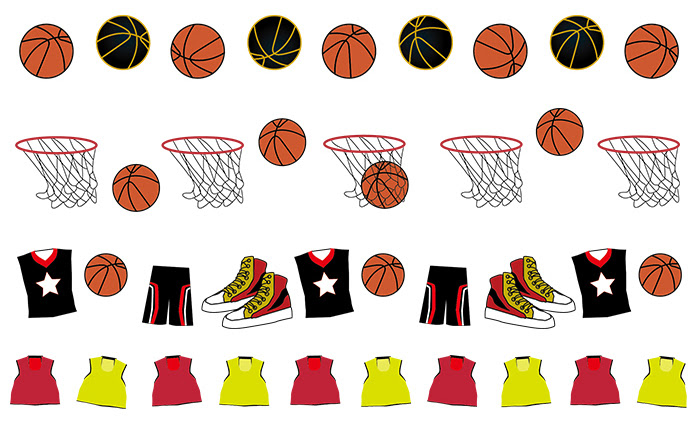 コンプリート バスケットボール バスケ イラスト 簡単