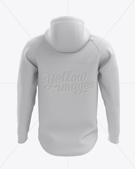 Download Download Hoodie with Zipper Mockup - Back View PSD