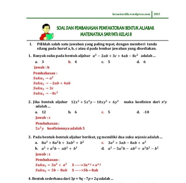 Gambar 10: Contoh soal psikotes gambar dan aljabar Lengkap 