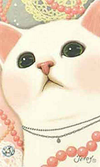 上韓国 猫 キャラクター イラスト画像