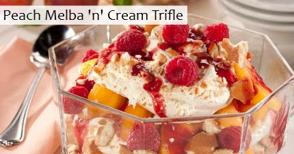 Peach Melba 'n' Cream Trifle