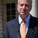 Mayor Bill de Blasio at City Hall after the Supreme Court ruled on same-sex marriage.