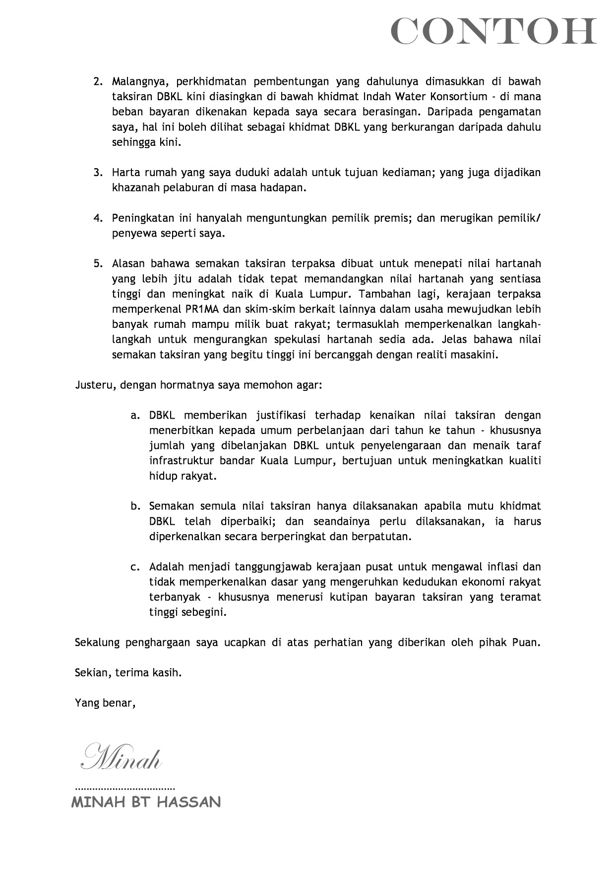 Contoh Surat Rasmi Hutang - Temblor En