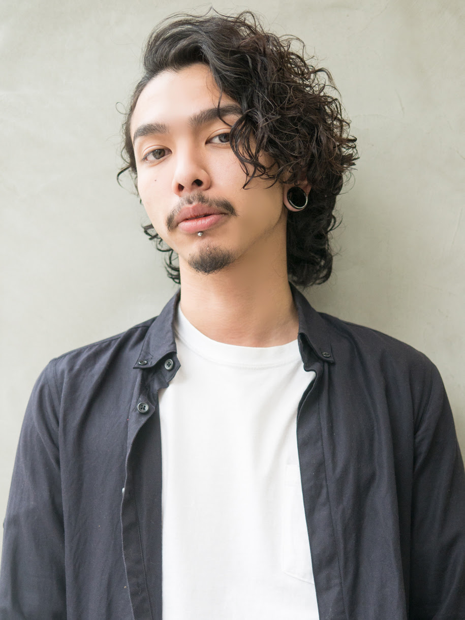最も検索 メンズ パーマ セミロング ベストヘアスタイル
