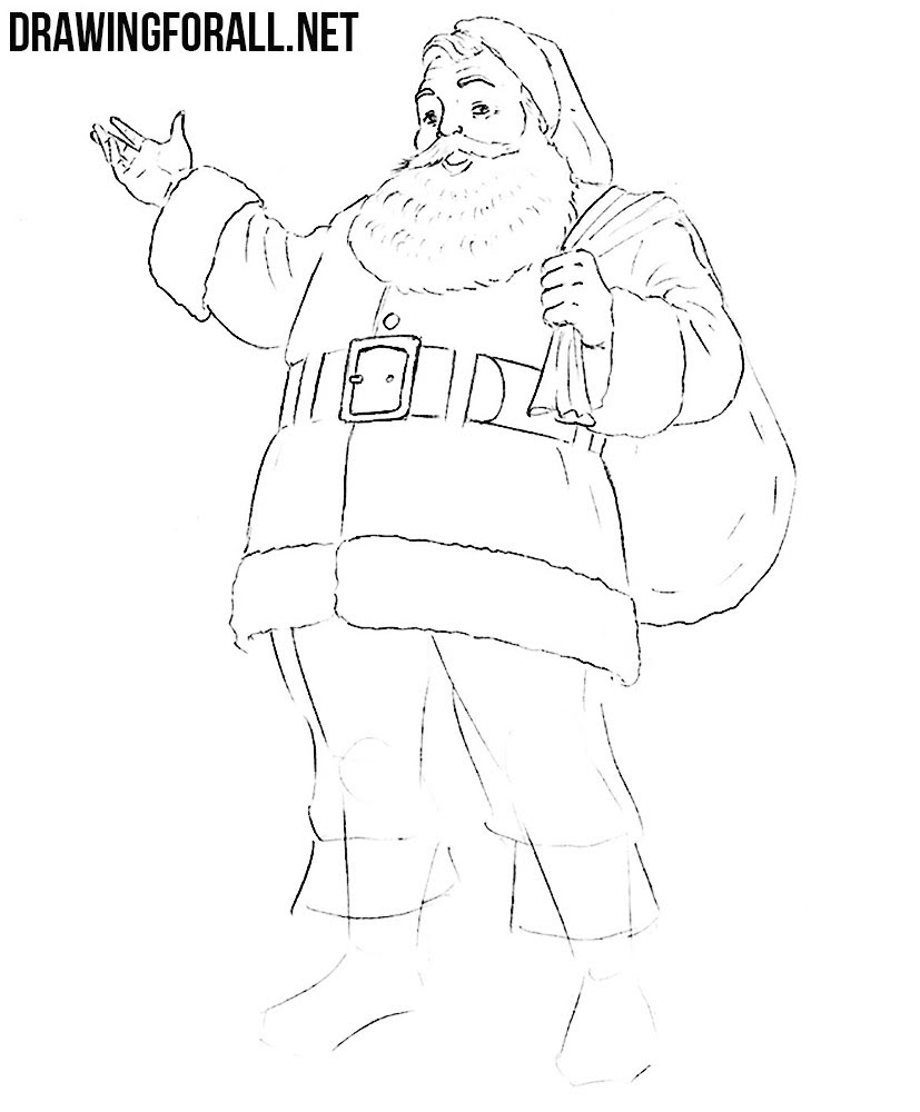 Click here to save the tutorial to pinterest! How To Draw Santa Claus