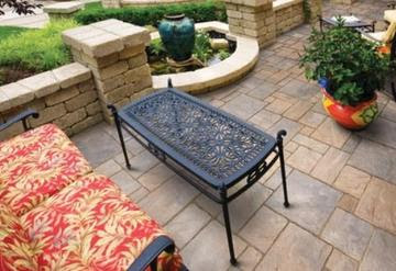 The colors shown should only be used as a guide. Unilock Pavers Kushners Garden Patio