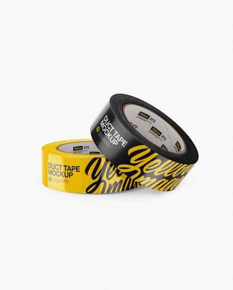 Download Two Glossy Duct Tape Rolls Mockup - Download Two Glossy ...