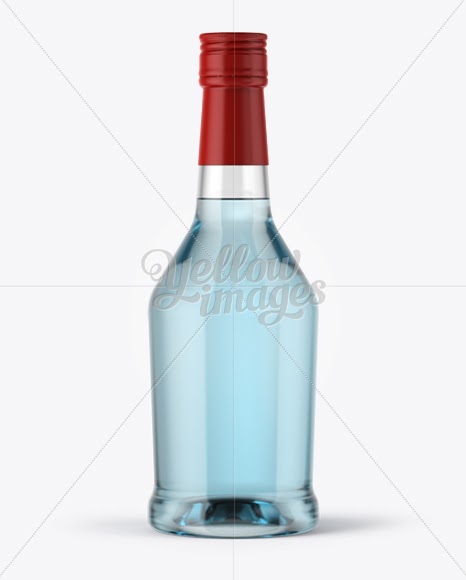 Download Download Blue Glass Gin Bottle Mockup Yellowimages - Clear ...