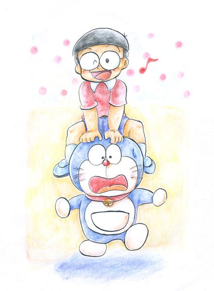 子供向けぬりえ ユニークのび太 くん イラスト