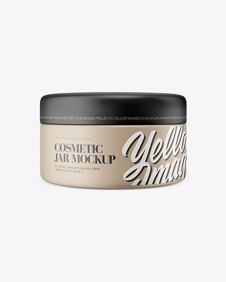 Download Matte Cream Jar - Metallic Shoe Polish Cream Jar Mockup In Jar Mockups On Yellow Images Object ...