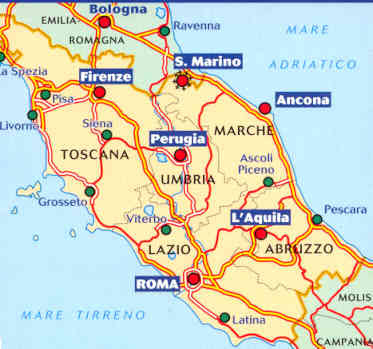 Una cartina politica dell'italia e una cartina muta dell'italia. Mappa Stradale N 563 Italia Centrale Con Toscana Umbria Lazio Marche Abruzzo Rep San Marino Nuova Edizione